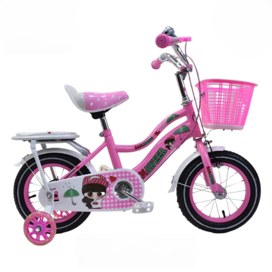 صورة دراجة أميرة المطر – عجلات مساعدة وسلّة قدّام